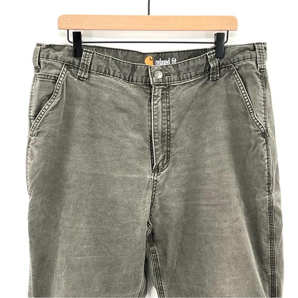 Carhartt Lived In Relaxed Fit Peat Canvas Work Pant 40 x 34 - Picture 2 of 6